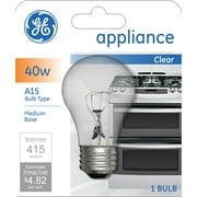 GE 40W A15 Appliance Incandescent Light Bulb Clear