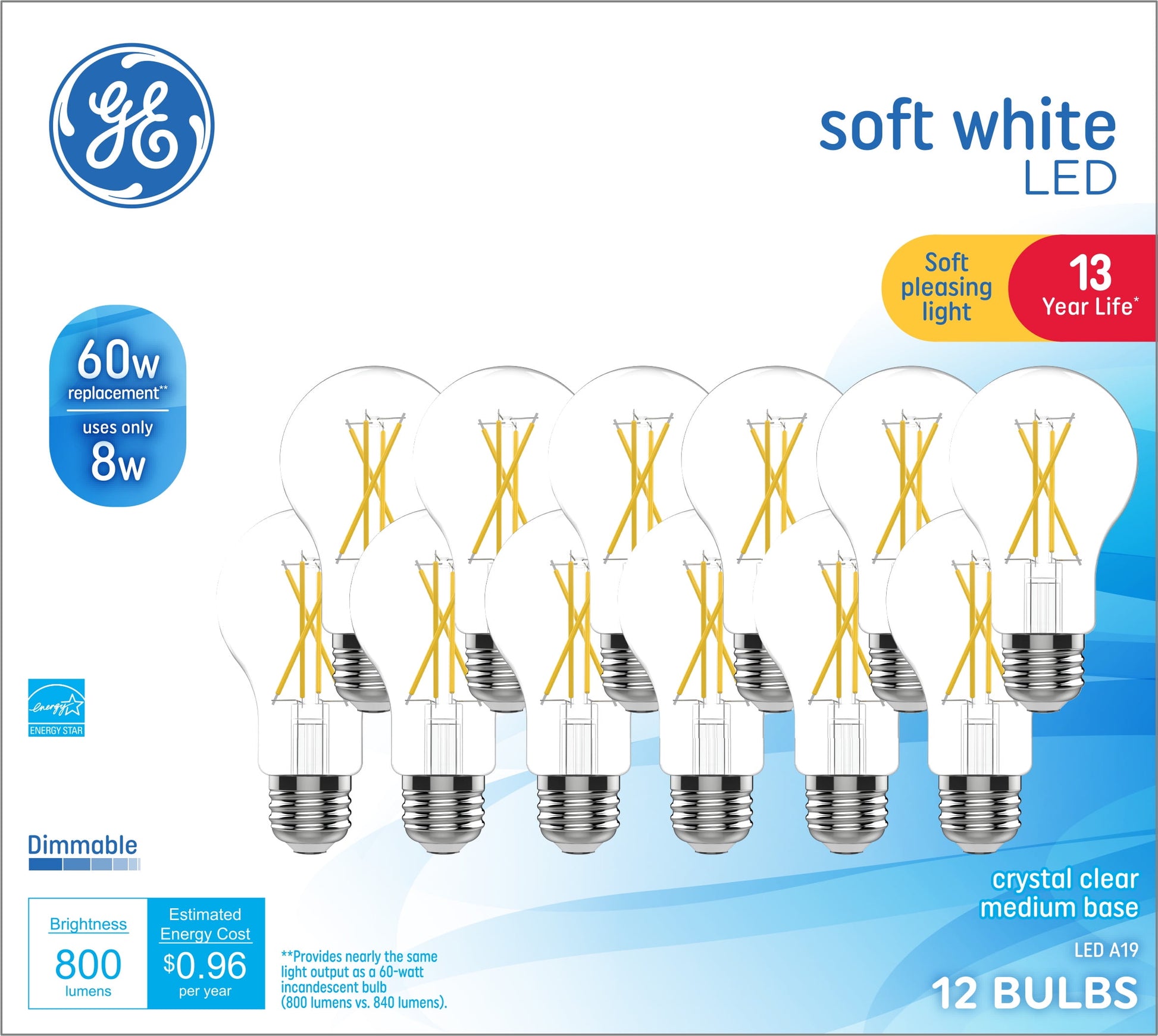 GE Lighting Basic LED 100/70/30 Watt Replacement, Soft White, A19 3-Way Bulbs, 1 Pack