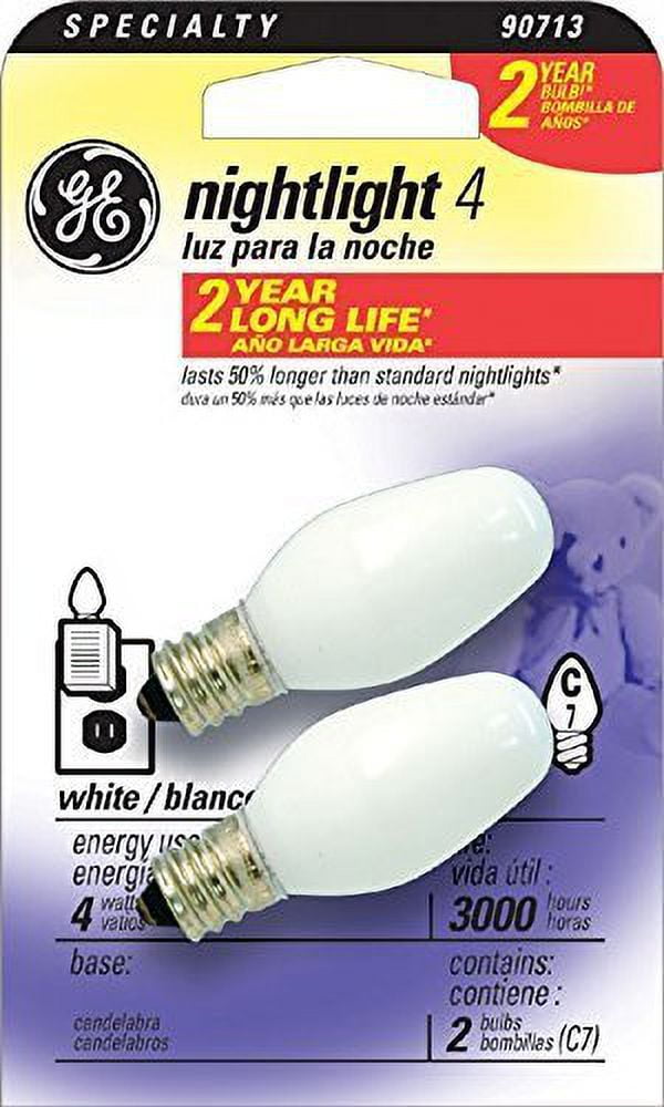 GE 16001 4W Night Light Bulb White