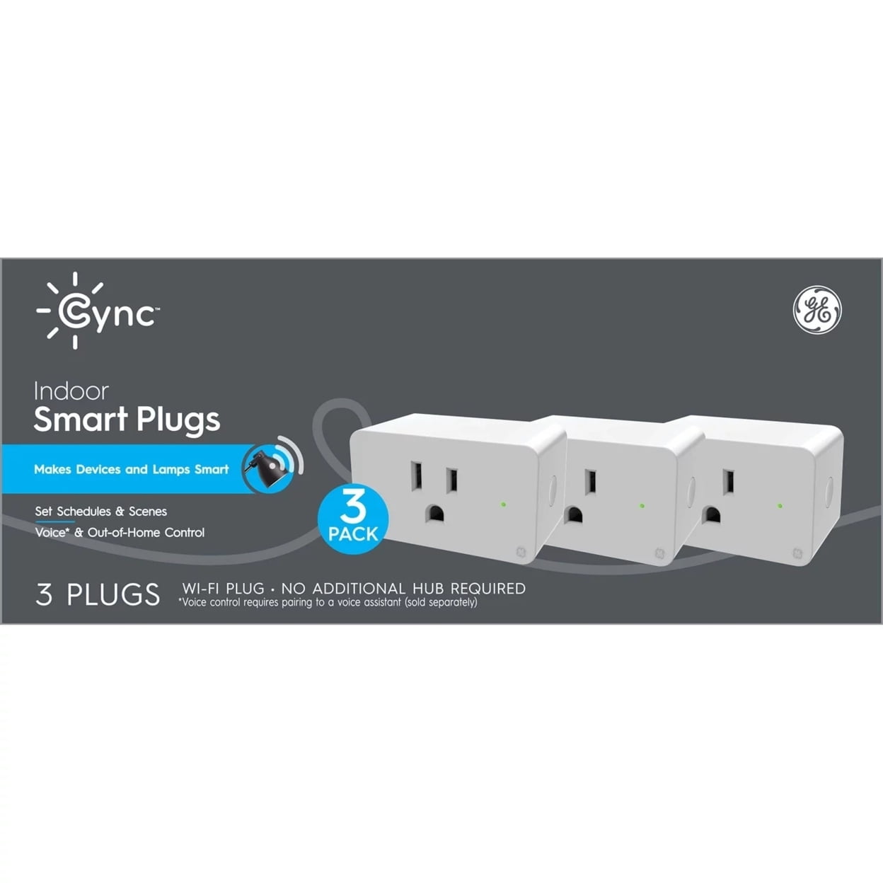 GE Lighting Cync Indoor Smart Plug, Smart Outlet Control, WiFi Outlet, Works with Alexa and Google Home