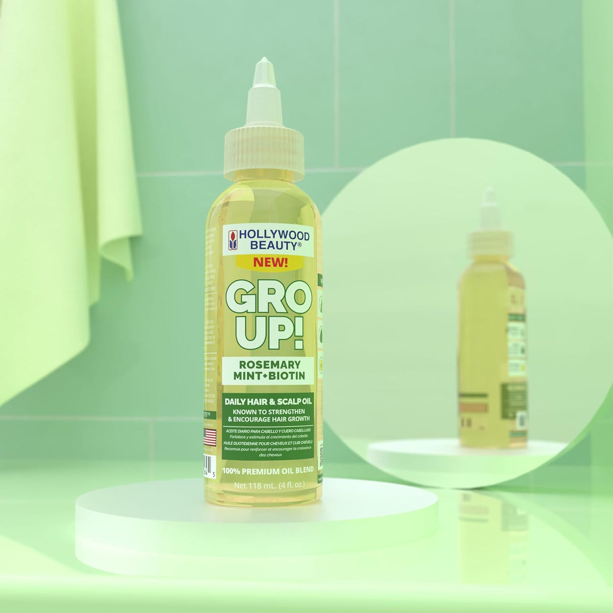 Hollywood Beauty Gro Up! Rosemary Mint + Biotin Oil 4oz