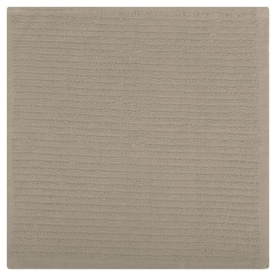 MUkitchen 100% Cotton Ridged Solid Cloth - Oatmeal, 12"x12"