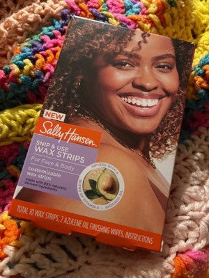Sally Hansen Wax Strips Snip & Use For Face & Body 10 Count