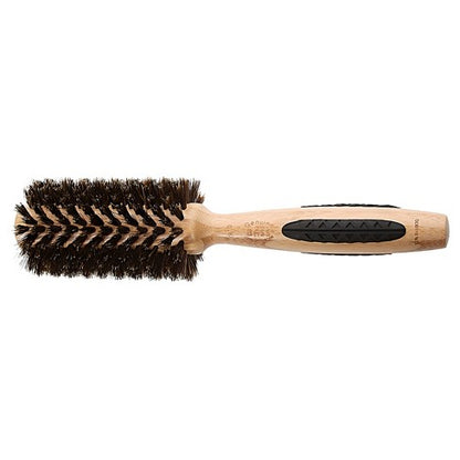 BASS Brushes Straighten & Curl Hair Brush With Natural Boar Bristles And Premium Bamboo Handle - Small Round Brush