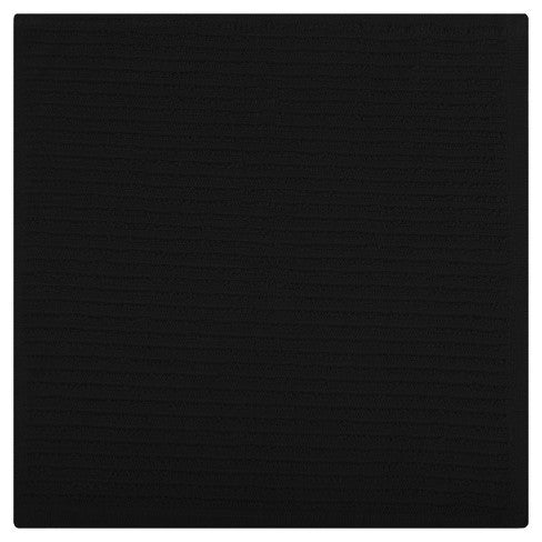 MUkitchen 100% Cotton Ridged Solid Cloth - Onyx, 12"x12"