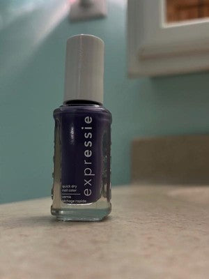 essie expressie quick dry nail polish, vegan, power moves, purple, choreo queen, 0.33 fl oz