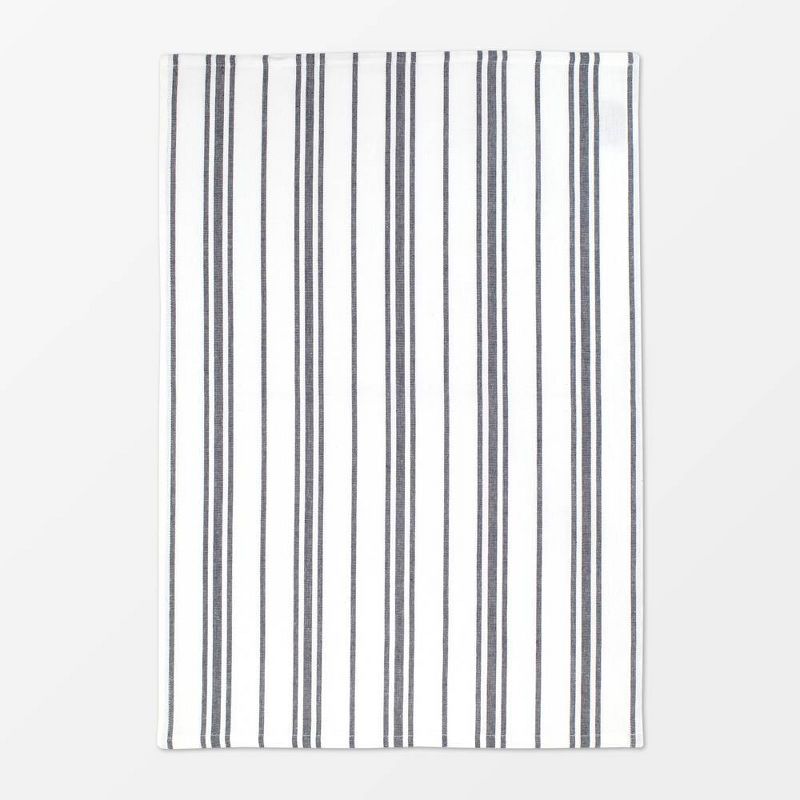 MUkitchen Farmhouse Weave 100% Cotton Kitchen Towels - Stainless, 19" x 28", 2 Count