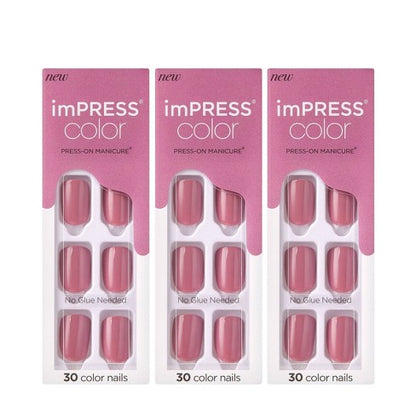 KISS imPRESS Color Press-On Fake Nails - Petal Pink