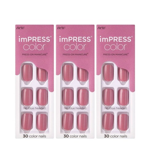 KISS imPRESS Color Press-On Fake Nails - Petal Pink