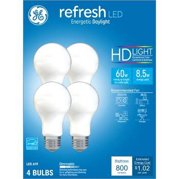 GE 10W A19 LED Soft White Dimmable General Purpose A19 Light Bulbs (4-Pack)