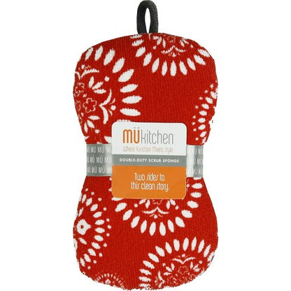 MUkitchen Durable Microfiber Sponge with Scrubber - Lemon Tree