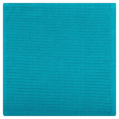 MUkitchen 100% Cotton Ridged Solid Cloth - Aquamarine, 12"x12"