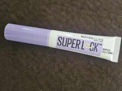 MAYBELLINE New York Super Lock Brow Glue Clear & Tinted Eyebrow Gel, Clear, 0.23 oz