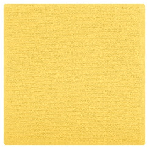 MUkitchen 100% Cotton Ridged Solid Cloth - Sunburst, 12"x12"