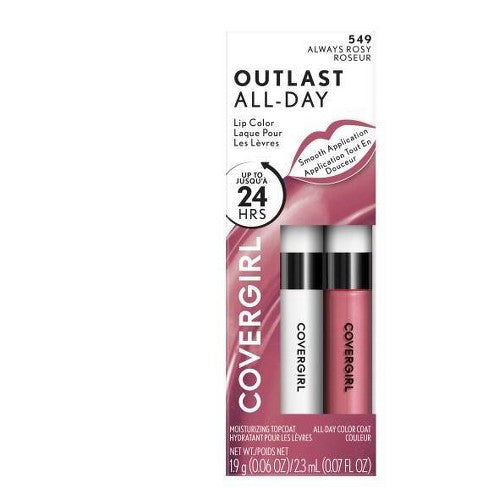 COVERGIRL Outlast All-Day Lip Color with Topcoat - 549 Always Rosy