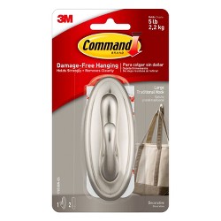 Command Extra Large Single Hook - White, 1 Hook + 4 Strips
