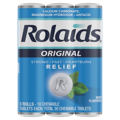 Rolaids Original Digestive Chewable Tablets, 30 count