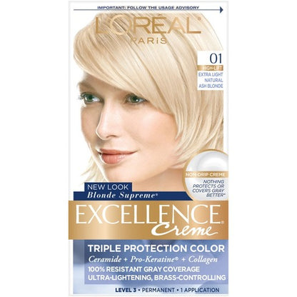 L'ORÉAL PARIS Excellence Triple Protection Permanent Hair Color, 6R Light Auburn, 6.3 fl. oz.