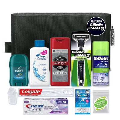Convenience Kits International Man On The Go Bath and Body Deluxe Travel Kit, 13 count