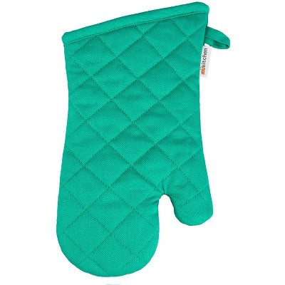 MUkitchen 100% Cotton Terry-Lined 9"x9" Potholder - Surf