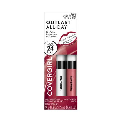 COVERGIRL Outlast All-Day Lip Color with Topcoat - 538 Wine To Five