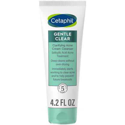 Cetaphil Gentle Clear Cream Cleanser Clarifying Acne 4.2oz