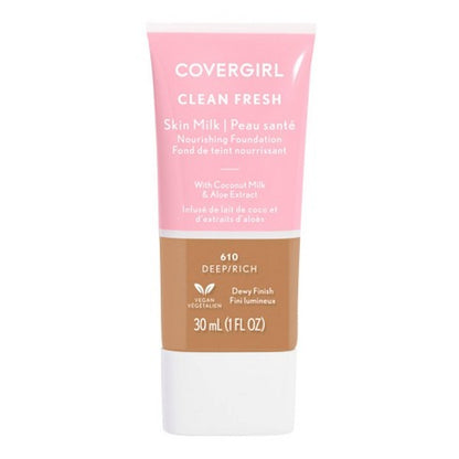 COVERGIRL Clean Fresh Skin Milk Foundation Dewy Finish - 610 Rich/Deep