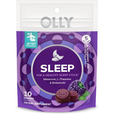 OLLY 3mg Melatonin Sleep Gummies - Blackberry Zen, 10 count