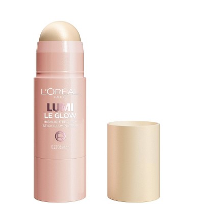 L'ORÉAL PARIS Lumi Le Glass Highlighter Stick, 635 Glowy Golden Couture, 0.17 oz
