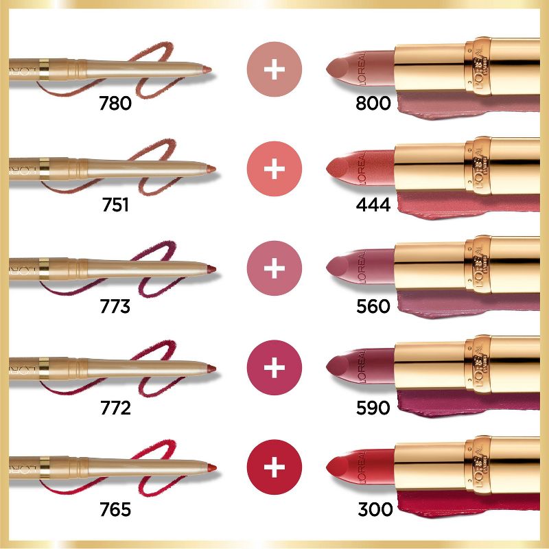 L'ORÉAL PARIS Colour Riche Original Satin Lipstick for Moisturized Lips, 754 Sugar Plum, 0.13 oz.