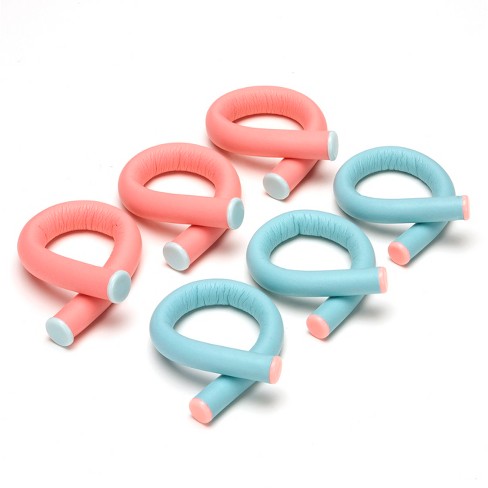 CONAIR Styling Essentials Heatless Spiral Rollers - Coral & Teal, 18 count