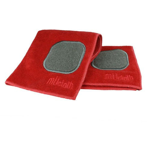MUkitchen Microfiber Dishcloth With Built-In Scrubber - Crimson, 12" x 12"