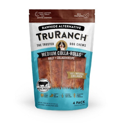 TruRanch 5" Collagen Bully Sticks Beef Flavor Dog Treats, 15 count