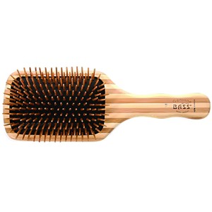 BASS Brushes Style & Detangle Hair Brush With Premium Bamboo Handle -  Small Paddle with Nylon Pins