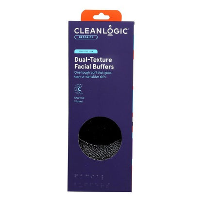 CLEANLOGIC Sensitive Skin Dual-Texture Facial Buffers, 3 count