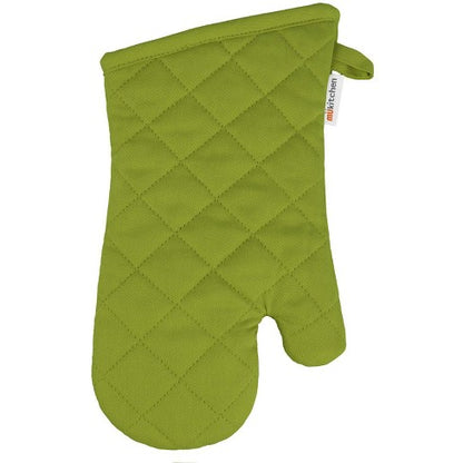 MUkitchen 100% Cotton Terry-Lined 13"x7" Oven Mitt - Cactus