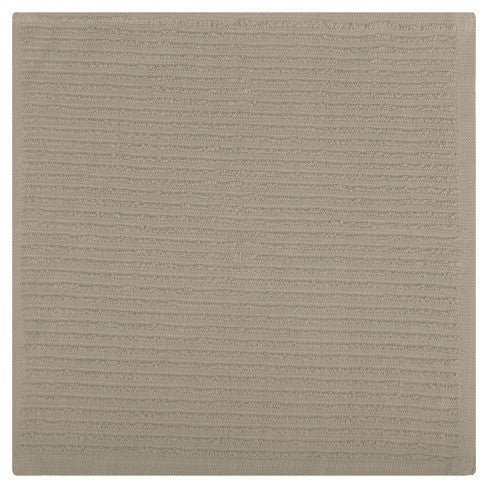 MUkitchen 100% Cotton Ridged Solid Cloth - Oatmeal, 12"x12"