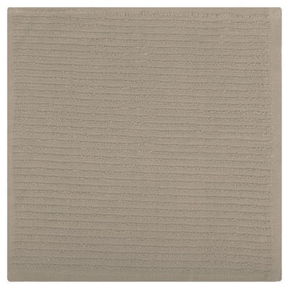 MUkitchen 100% Cotton Ridged Solid Cloth - Oatmeal, 12"x12"
