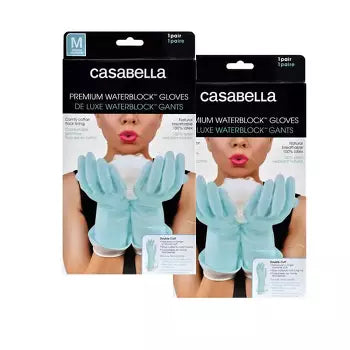 Casabella Premium Waterblock Cleaning Gloves - Pink, Medium