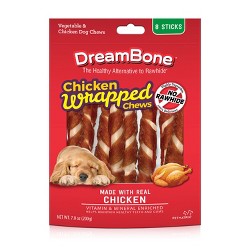 DreamBone Rawhide Free Dog Treat Dream Kabobz with Real Chicken, Beef and Pork, 18 count