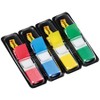 3M Post-it Flags, Assorted Primary Colors, .47 in. Wide, 100/On-the-Go Dispenser