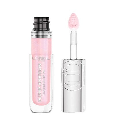 L'ORÉAL PARIS Plump Ambition Hyaluron pH Lip Oil Plumping Lip Gloss, ph Rose, 0.16 fl oz