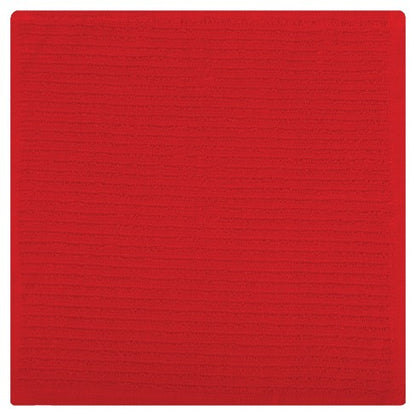 MUkitchen 100% Cotton Ridged Solid Cloth - Ruby, 12"x12"