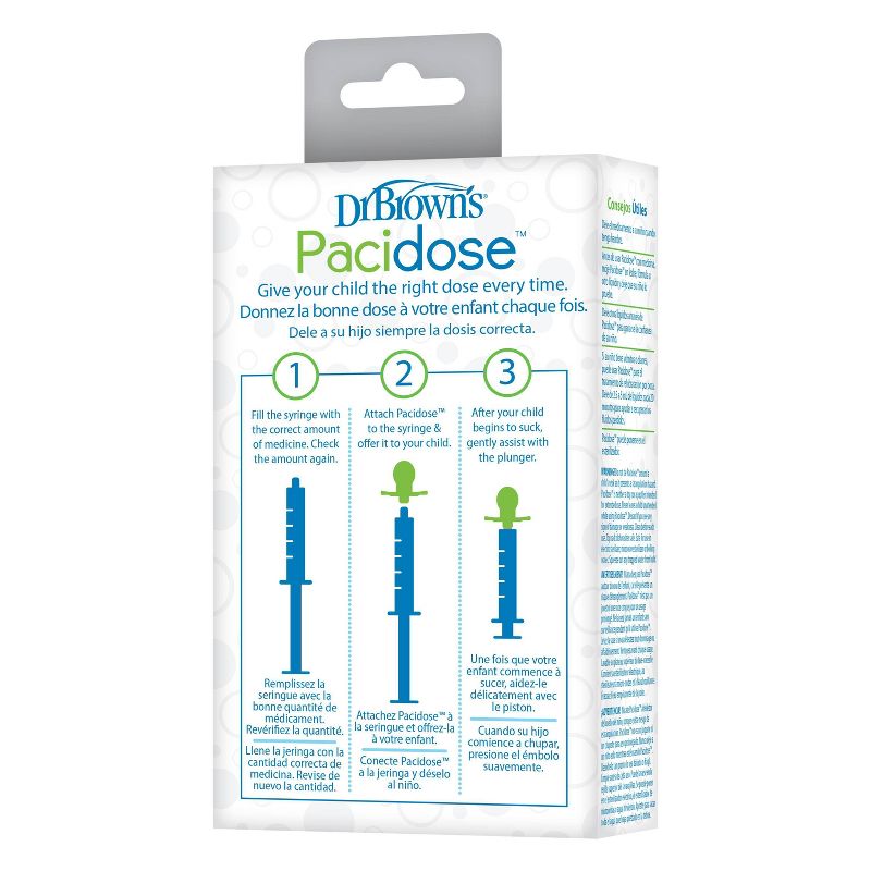 Dr Brown's Pacidose Liquid Medicine Dispenser for Babies with 2 Pacifier Bulbs - 0-6M & 6-18M
