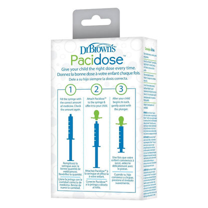 Dr Brown's Pacidose Liquid Medicine Dispenser for Babies with 2 Pacifier Bulbs - 0-6M & 6-18M