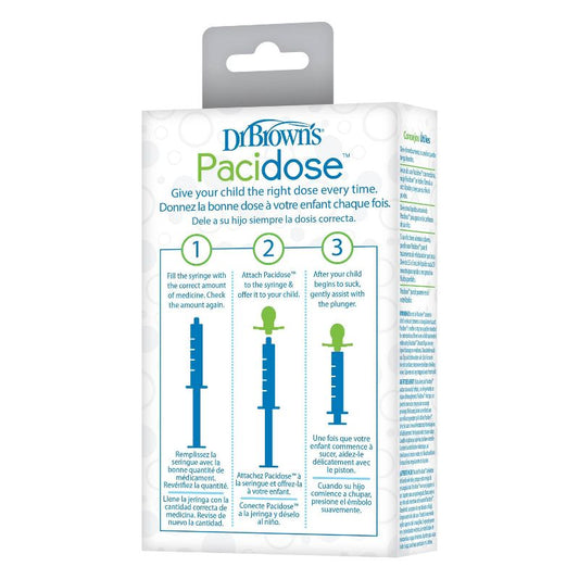 Dr Brown's Pacidose Liquid Medicine Dispenser for Babies with 2 Pacifier Bulbs - 0-6M & 6-18M