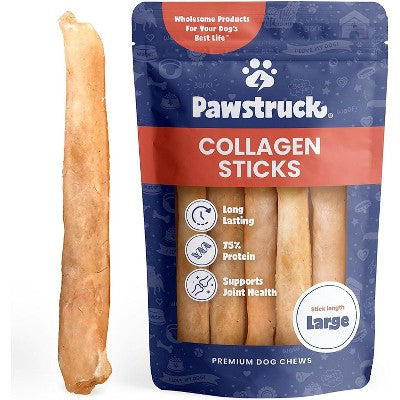 TruRanch 5" Rawhide Alternative Collagen Sticks for Dogs - Made with Real Chicken, 15 Count
