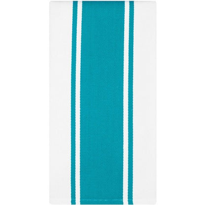 MUkitchen 100% Classic Stripe Towel - Aquamarine, 20"x30"