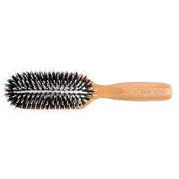 BASS Brushes Shine & Condition Brush With Natural Boar Bristles And Premium Bamboo Handle - 9 Rows