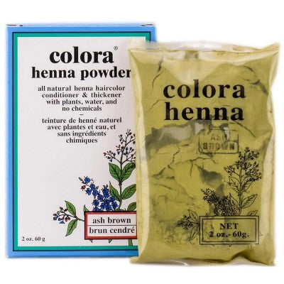 Colora Henna Powder Hair Color Ash Brown 2oz